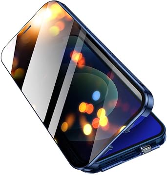 Lockable Anti Peeping Case for Galaxy S21 Plus 5G Magnetic Glass Case Built-in Privacy Screen Glass Protector Bumper Case Anti peep Cover with Lock S21Plus, Purple