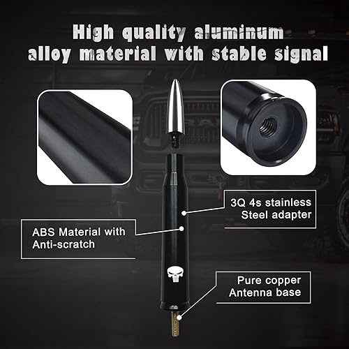 Miniatura 5 de Antena de bala para camión de coche para GM Chevy Silverado 1500 2500 3500 HD Avalanche GMC Sierra 1500 2500 3500 Denali Accesorios para camionetas