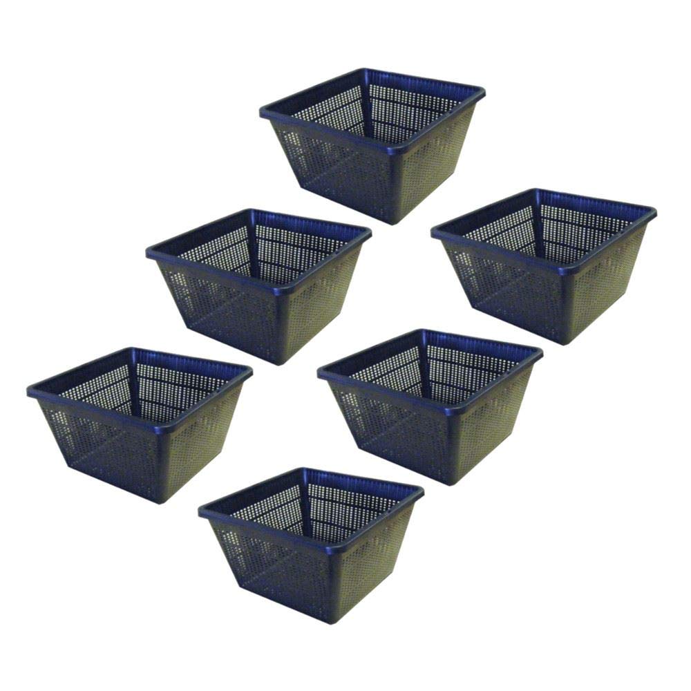Pisces Black Pond Square Plant Basket 35 X 35 X 26Cm - 6 Pack Of Pond Planting Pot