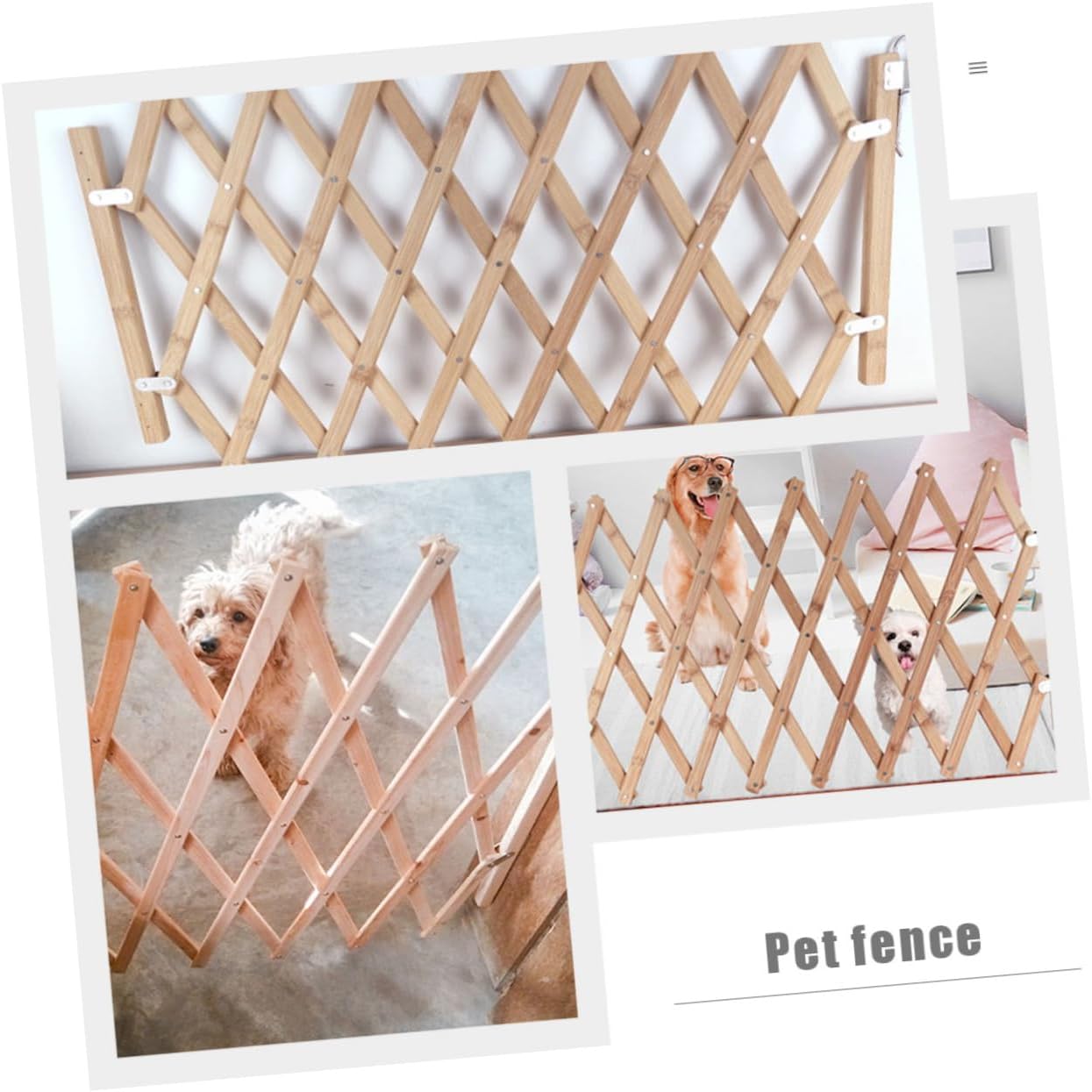 Wooden Pet Barrier Fence Wear Resistant Dog Safety Gate for Indoor Use Easy Assembly Durable Material for Doorways and Hallways