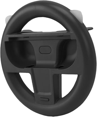 aqxreight 2 Steering Wheel Controller Racing Game Accessory with RGB Lighting, Ergonomic Design & Quick Install Detachable Button for Enhanced Gameplay (Black)