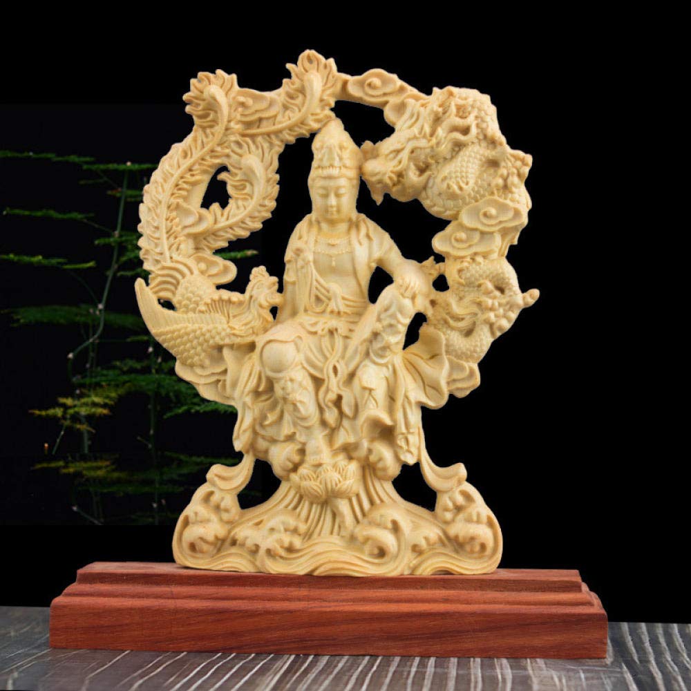 Nowoczesna minimalistyczna abstrakcyjna rzeźba kreatywna rzeźba do domu, figurka dekoracyjna figurka figurka zwierzę statuetka ozdoby chiński guanyin smok i feniks statua rzeźba z litego drewna