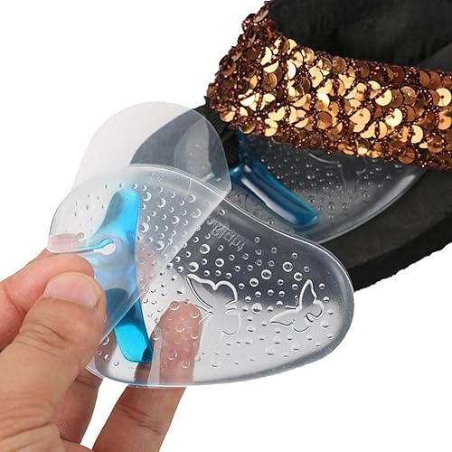 Miniatura 4 de EXCEART 3 pares de almohadillas para el antepié con patrón de mariposa antideslizantes insertos de gel protectores de dedos para sandalias