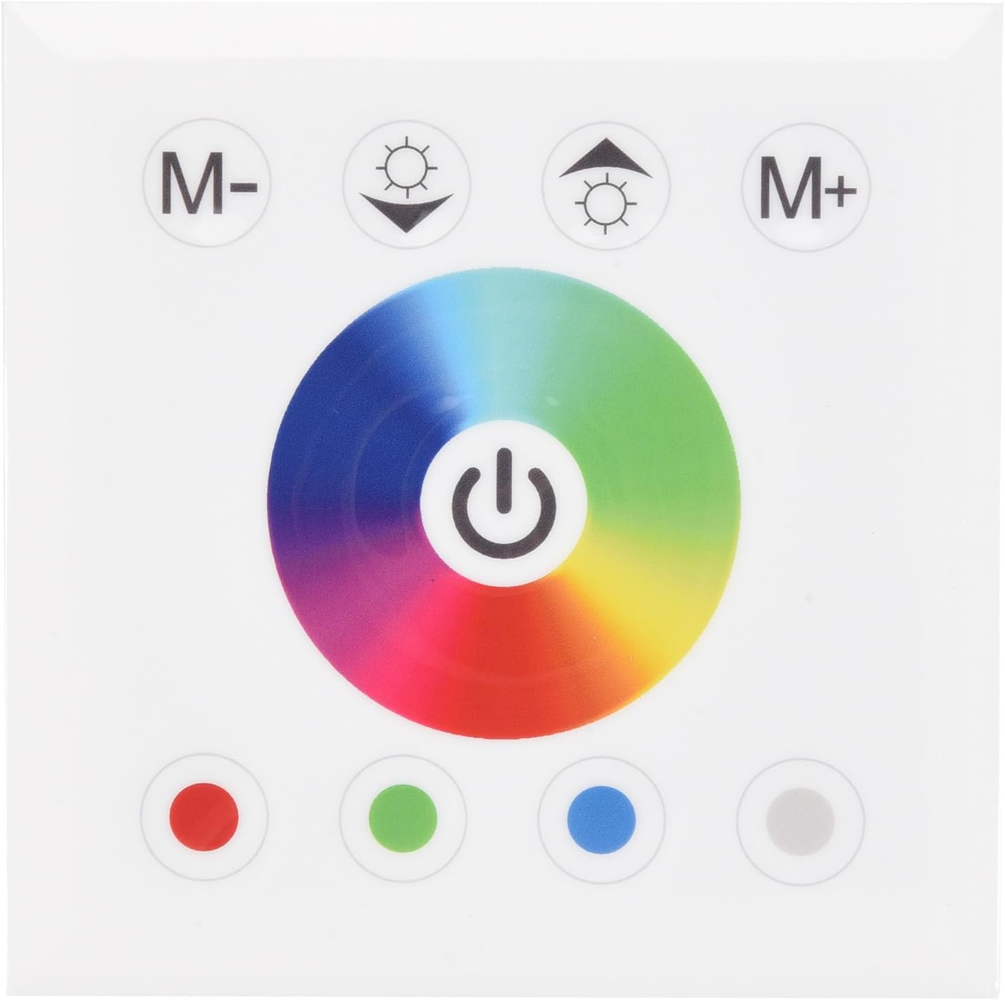 DC12V-24V RGB/RGBW Wall Mounted Touch Panel Controller Glass Panel Dimmer Switch Controller for LED Strips Lamp White