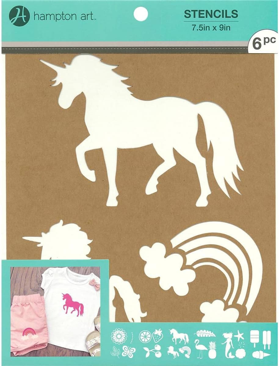 Hampton Stencil Pack 7.5x9 6pc Kraft Good Vibes