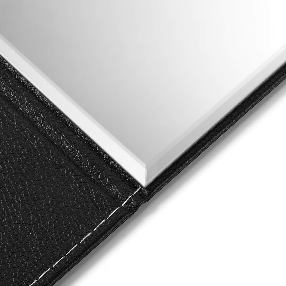 Folding Travel Mirror, PU Portable Adjustable Rectangular Ultrathin