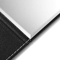 Vista 5 de EFAILY Espejo de viaje plegable, espejo ultrafino rectangular ajustable portátil de PU, para viajes, campamento, hogar