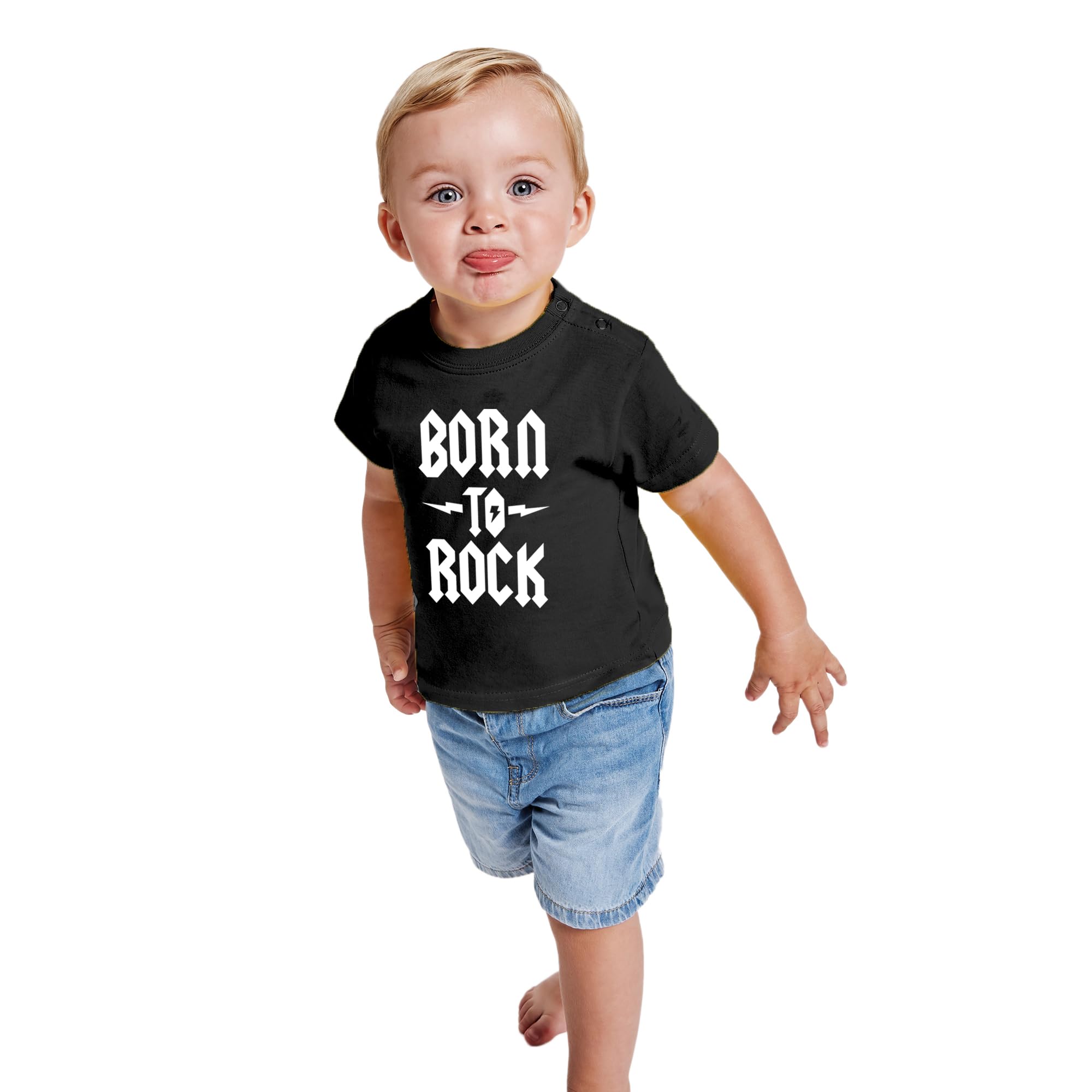 T-shirt Born to Rock pour bébé – T-shirt rock né pour garçons et filles