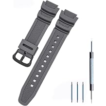 Lijinlan Mens Resin Replacement Watch Band for Casio AE-1000W AE-1200 AE-1300 AEQ-110W AQ-S800W MRW-200H SGW-300H SGW-400H W-216H W-218H Waterproof Watch Strap