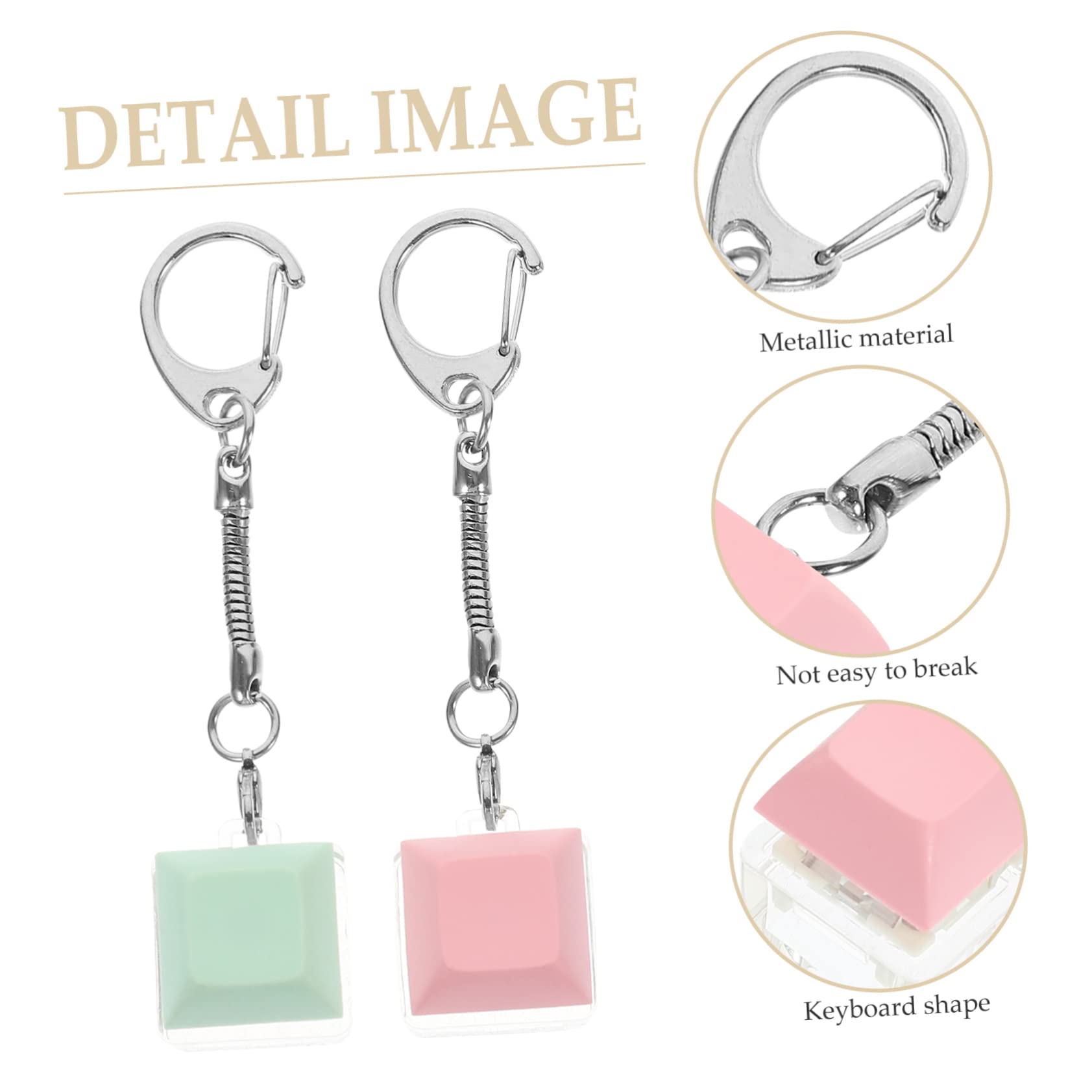 BESPORTBLE Prova Teechain ​​albero Sottile Tastiera Portachiavi Catena Chiave Decorazione Chiave Keeychain Titolare Delle Chiavi Carina Key Chain Ciondoli Per Borsa Acrilico