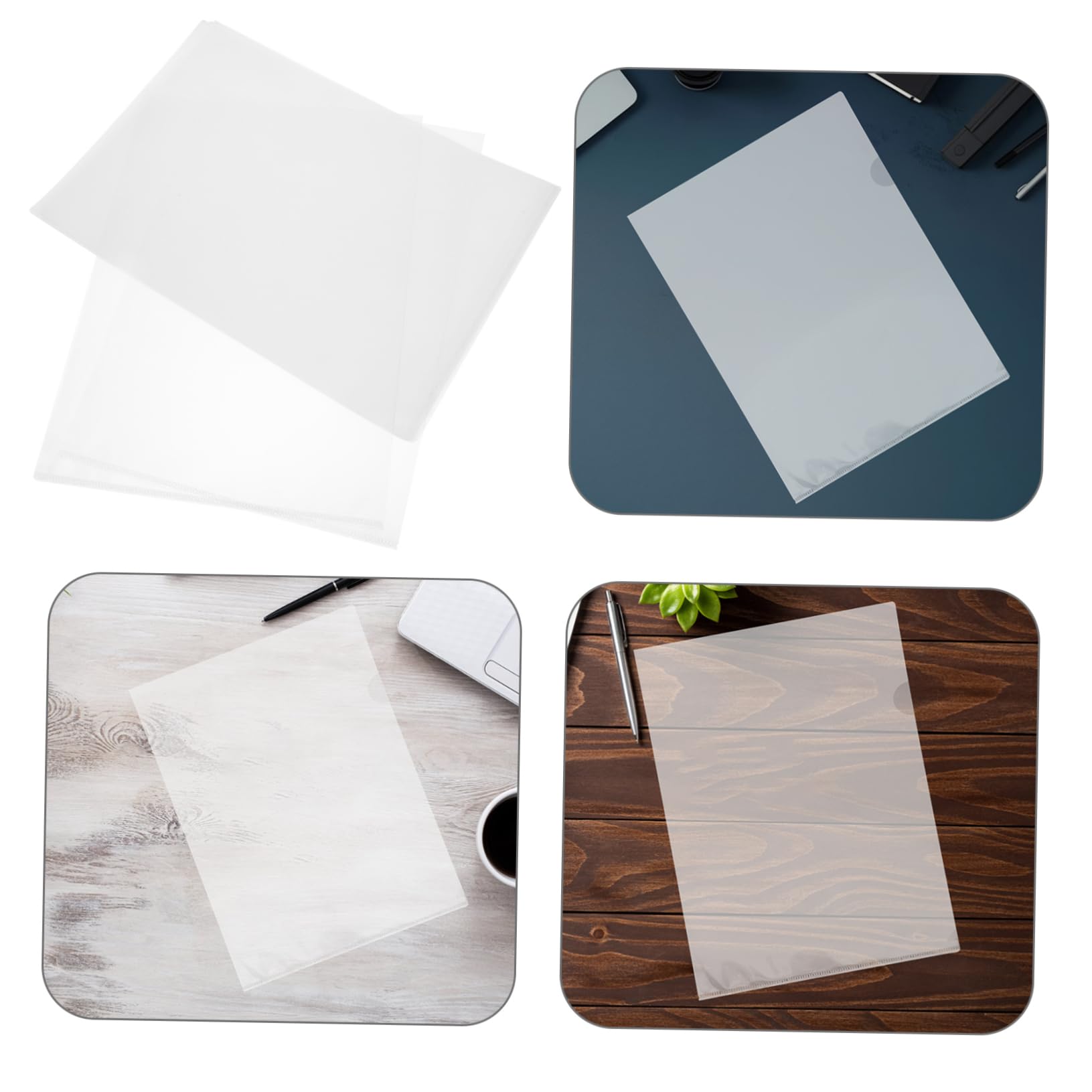 A4 Dokumentenhüllen Transparent 100 Stück aus Kunststoff für Ablage | L Form, für Gängige Papierformate, Schützt Unterlagen vor Schäden, für Home und Büro