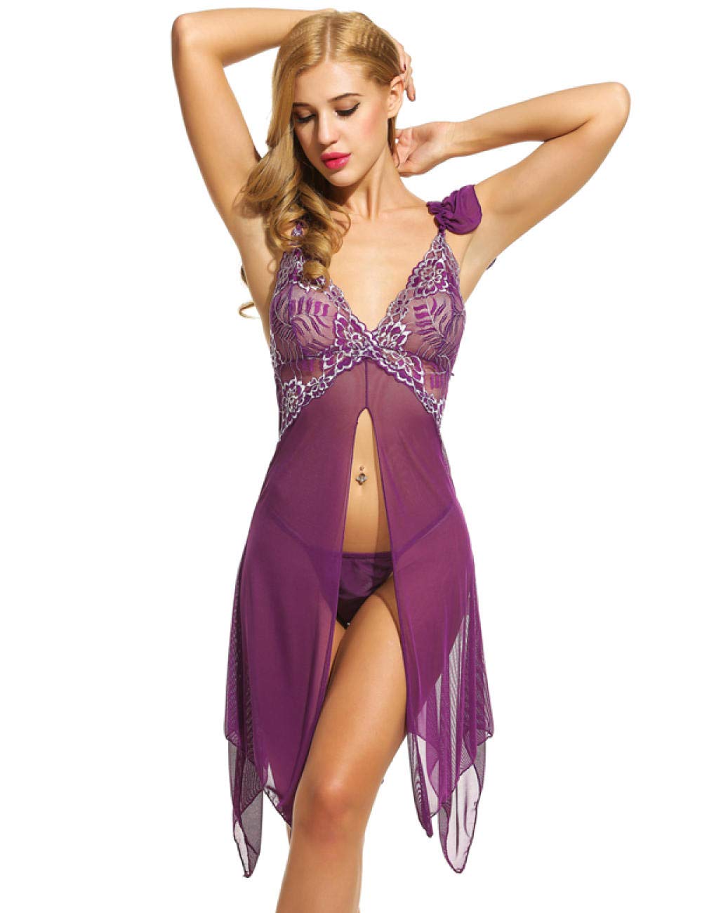 Pigiami E Camicie Da Notte Da Donna Lingerie & Intimo Da Donna Camicia Da Notte Sexy Da Notte Da Donna Con Scollo A V E Biancheria Da Notte Da Notte Erotica Sexy Da Notte Asimmetrica Babydoll Da