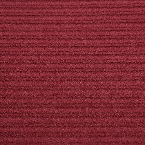 Image of Kuber Industries D-Shape Durable Microfiber Door Mat, Heavy Duty Doormat,(Set of 2, 14'' x 23'', Maroon & Brown)-KUBMART12199