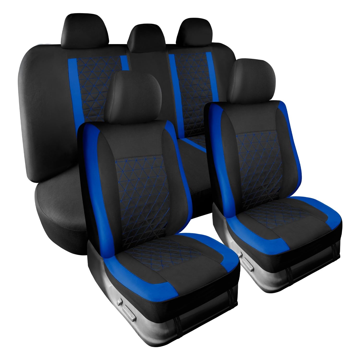 Housses de Siège Auto pour Renault Austral E-Tech Hybrid Esprit Alpine SUV 2022-2026, Confortable Antidérapant Tissu Tissé Protection Housses de Siège, Accessoires Intérieur pour Voiture(Blue)
