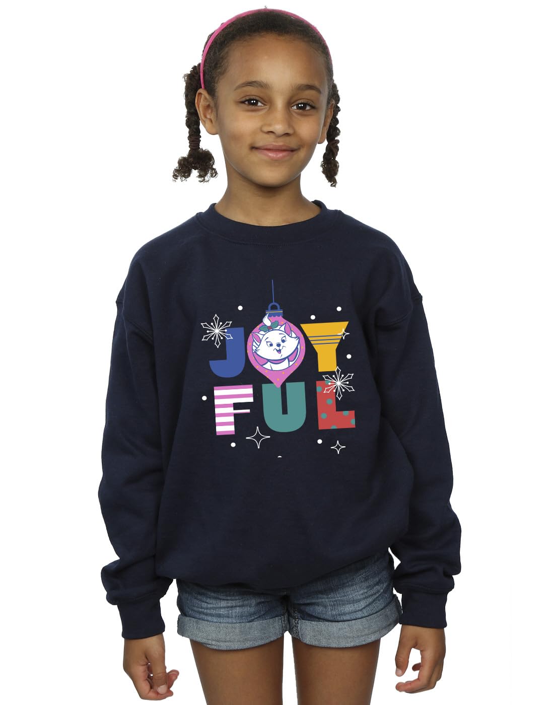 Absolute Cult Girls Navy Blue Disney The Aristocats Marie Joyful Sweatshirt 7-8 Years