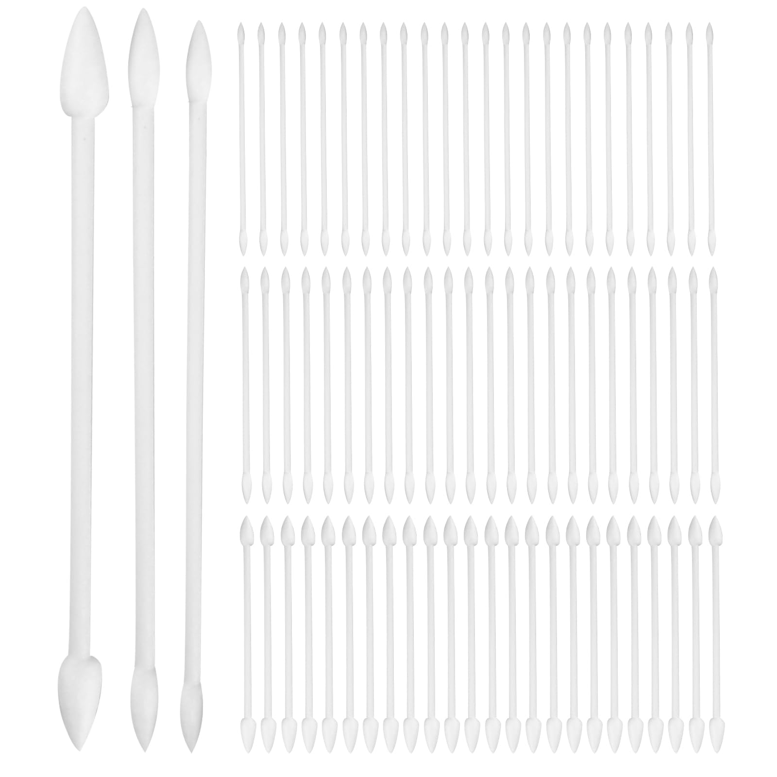 150 Pcs Electronics Cleaning Cotton Swabs, 3 Sizes Double Tipped Precision Cotton Buds, Dust Free Pointed Cotton Swabs, Disposable Cotton Tipped Applicator, Cotton Swab Rods with Paper Sticks
