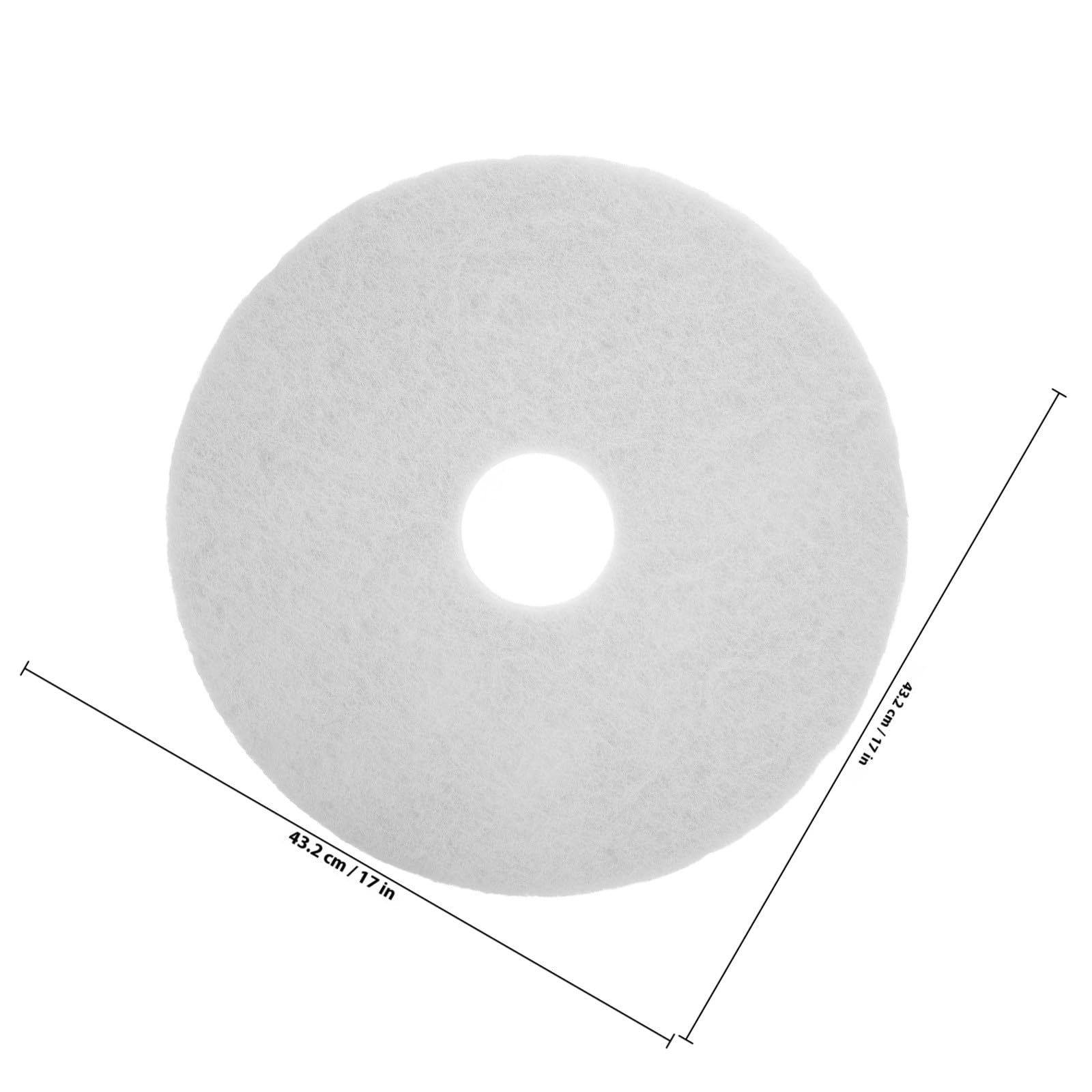 ABOOFAN Tampon de Polissage Blanc 17 Pouces pour Polisseuse de Sol – Tampon de Finition et Nettoyage pour Parquet, Carrelage et Marbre – Accessoire Professionnel pour Entretien de Sols