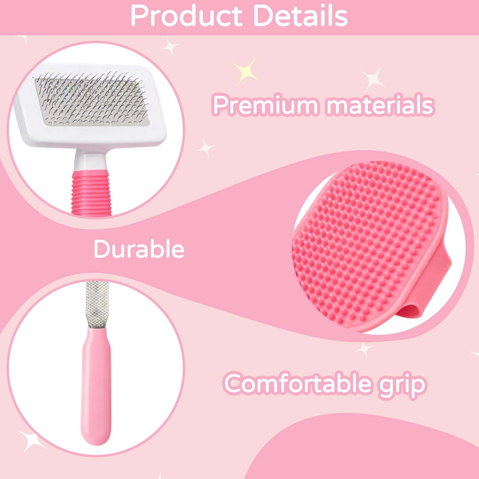 Lot de 9 brosses de toilettage pour lapin, rose, avec coupe-ongles et tondeuse, pour lapins, chiots, cochons d'Inde, furets, petits animaux