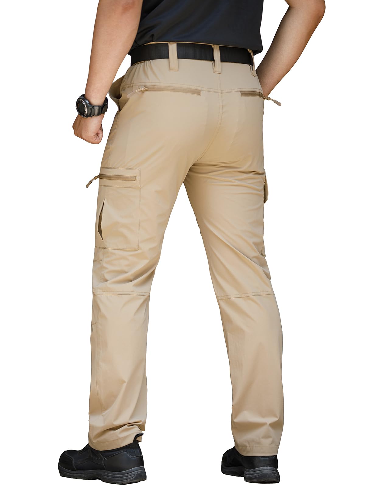 MANSDOUR Pantaloni da trekking leggeri da uomo, ad asciugatura rapida, resistenti all'acqua, tattici, da lavoro all'aperto, da pesca