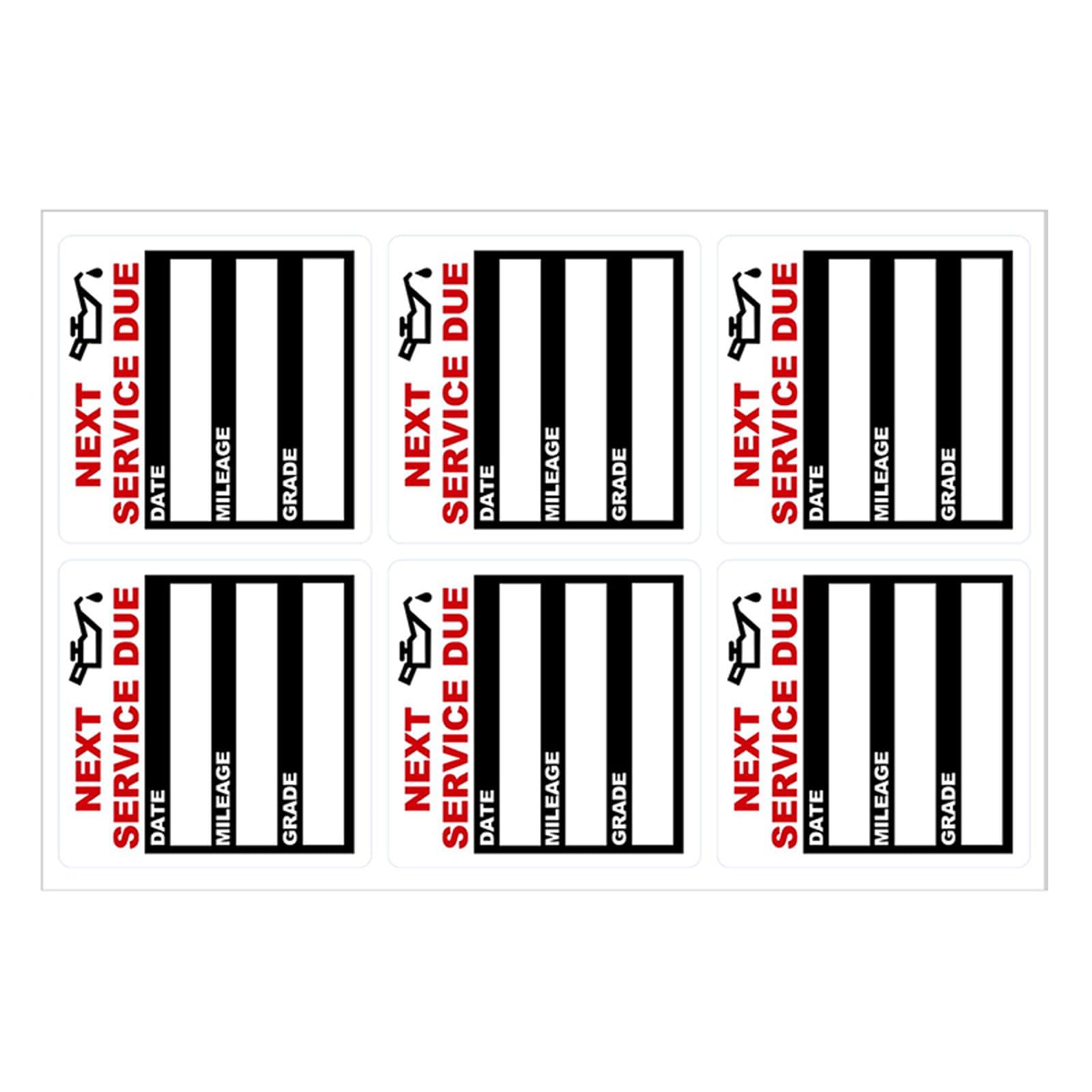 of 120 Statics Cling Next Service Due Oil Change Reminder Vehicles Windshield Decal Automotive Service Labels Oil Replacement Reminder Labels