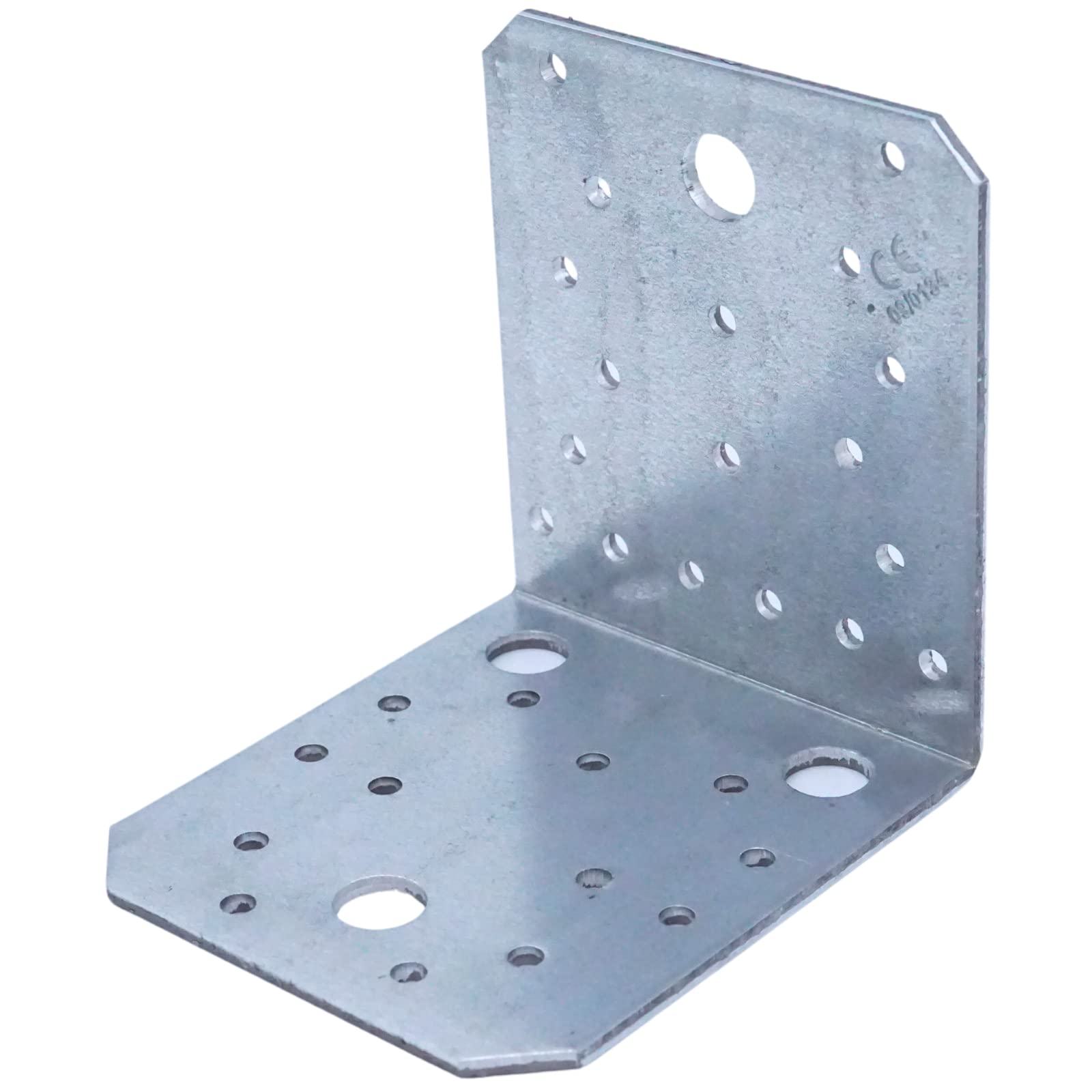 Winkelverbinder ohne Steg 105x 105 x 90 x 3 mm - 40 Stück - Holzverbinder Bauwinkel Eckwinkel Lochwinkel mit CE Zertifizierung Feuerverzinkt (105 x 105 x 90 mm - ohne Sicke)