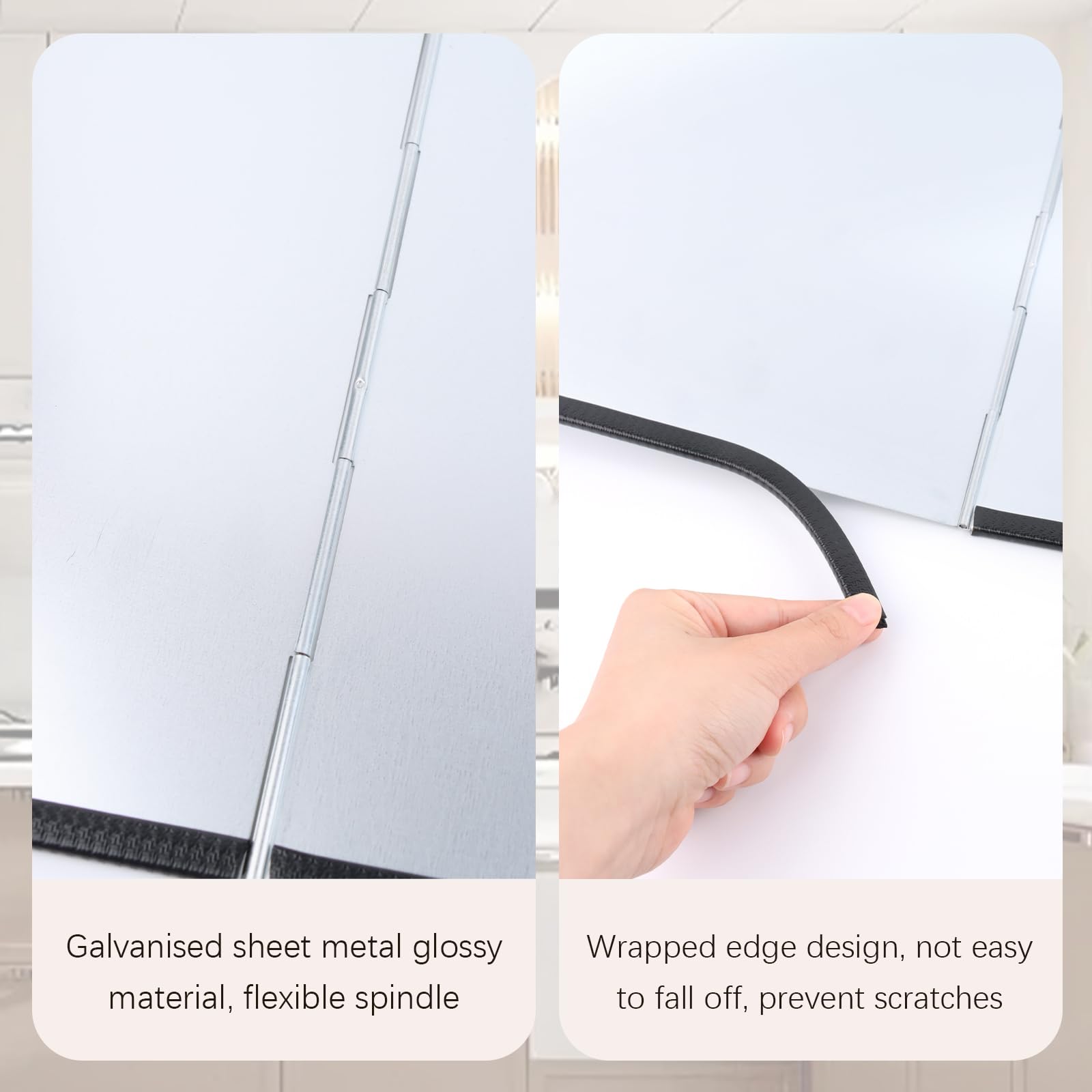VFANDV Protector Pared Antisalpicaduras Cocina, Protector Salpicaduras Cocina 3 Lados Panel Protector Salpicaduras Cocina Plegable Protector contra Salpicaduras para Estufas y Sartenes (39x29x30cm)