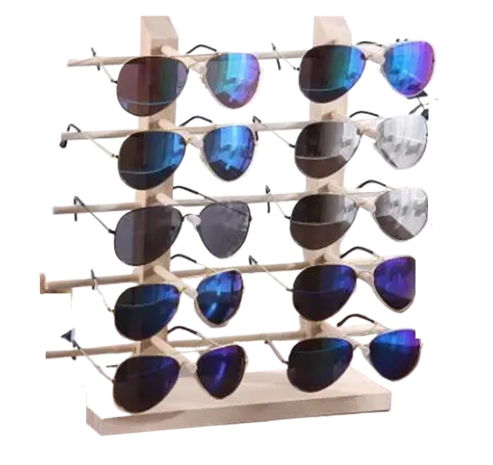 AMEEDA Glasses Holder Multi Layers Wood Sunglass Display Rack Shelf Eyeglasses Show Stand Jewelry Holder For Pairs Glasses Showcase