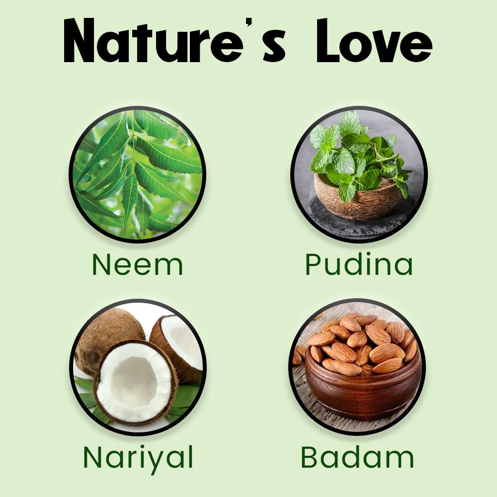 Kudos Best of Natural Ingredients, Antiseptic and Moisturising Bathing Soap with Aloe Vera, Neem, For Smooth, Soft & Nourished Skin (100gm) (Neem & Pudina)(Pack of 1) 2