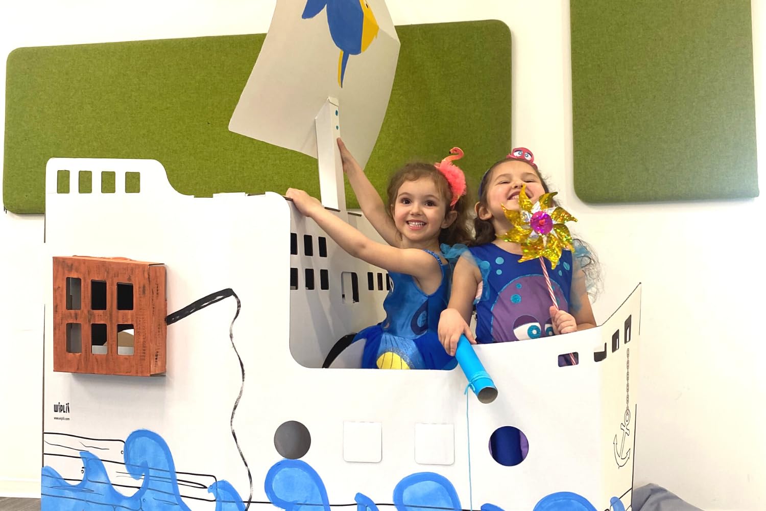 Barco pirata de cartón – Juego gigante: 1,50 x 78 x 2,11 – Juego a partir de 3 años – Ideal como regalo de cumpleaños, Navidad o decoración