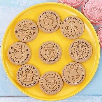 8 PCS Christmas Cookie Cutter Set Winter Christmas Pastry