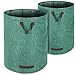 Gardebruk Gartenabfallsack 2x280 Liter 50 kg Belastbarkeit stabil robust abwaschbar Garten Rasensack Gartentasche Laubsack