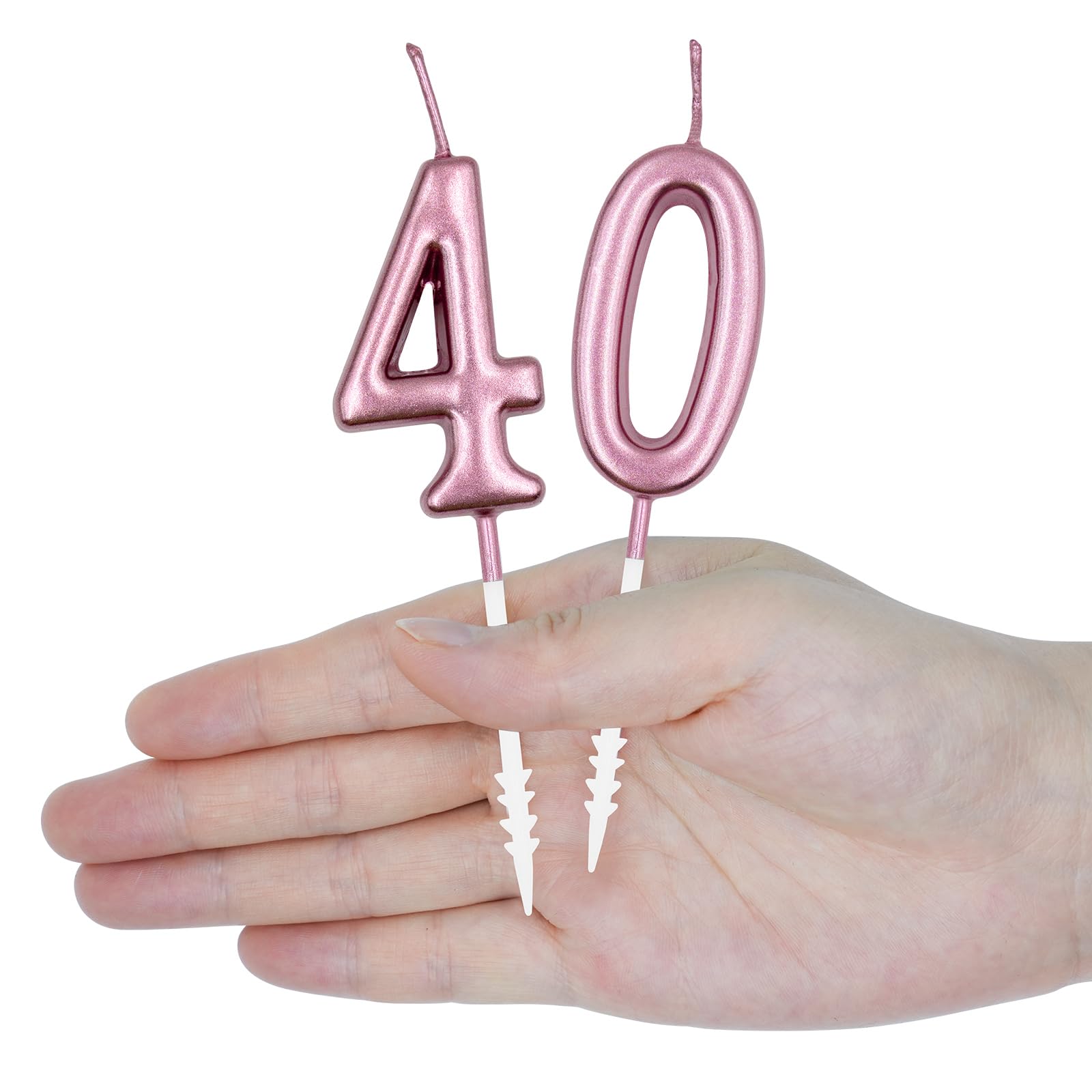 Amazon.co.jp: 38歳&83歳の誕生日キャンドル、ローズゴールドナンバー