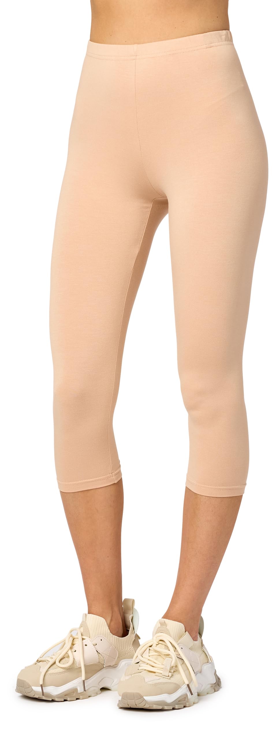 Merry Style Leggins Corti Donna 3/4 Pantaloni Capri Leggins Donna in Viscosa Traspirante, Pantaloncini Fitness Corti per Sportivi o Casual MS10-144