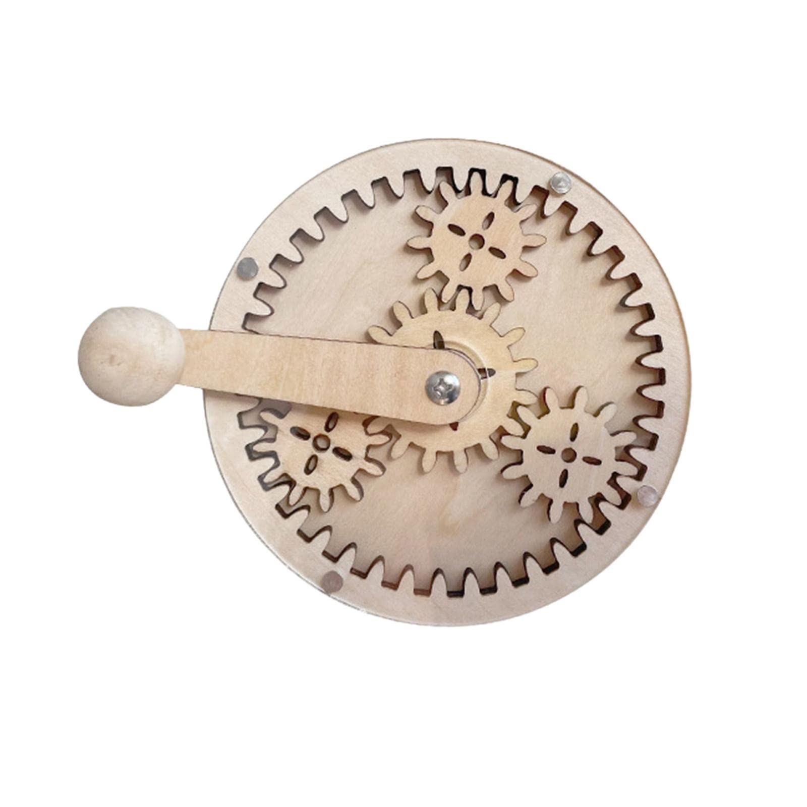 Sharplace Wooden Sensory Busy Boards Accessories, Hand Crank Gear Child Busy Board DIY Parts Developmental Toy - Image 2