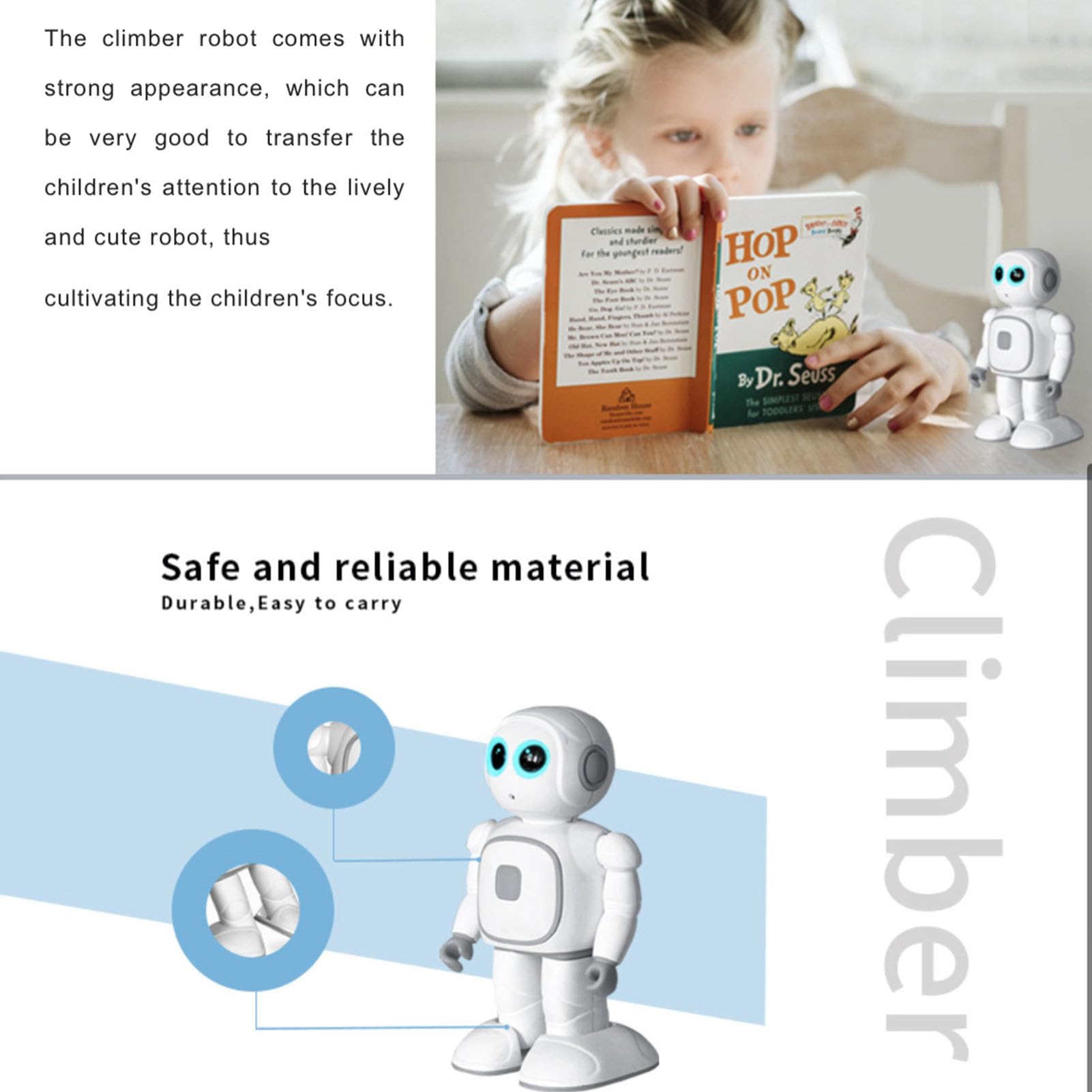 Robot Educativo para Niños R8Pro, Robot de Programación con Control de Voz, Inteligente Interactivo de Aprendizaje en Inglés para Educación Temprana