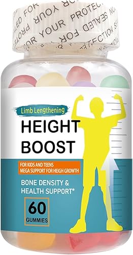 Height Boost - Gomitas maximizadoras de crecimiento natural para niños y adolescentes - K2, calcio, vitamina D3 e hidrolizado de colágeno