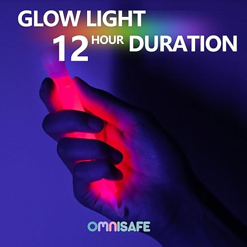 Miniatura 3 de 48 barras luminosas ultra brillantes grandes con 48 cuerdas negras de polietileno, multicolor de 6 pulgadas para fiestas, campamentos, barras