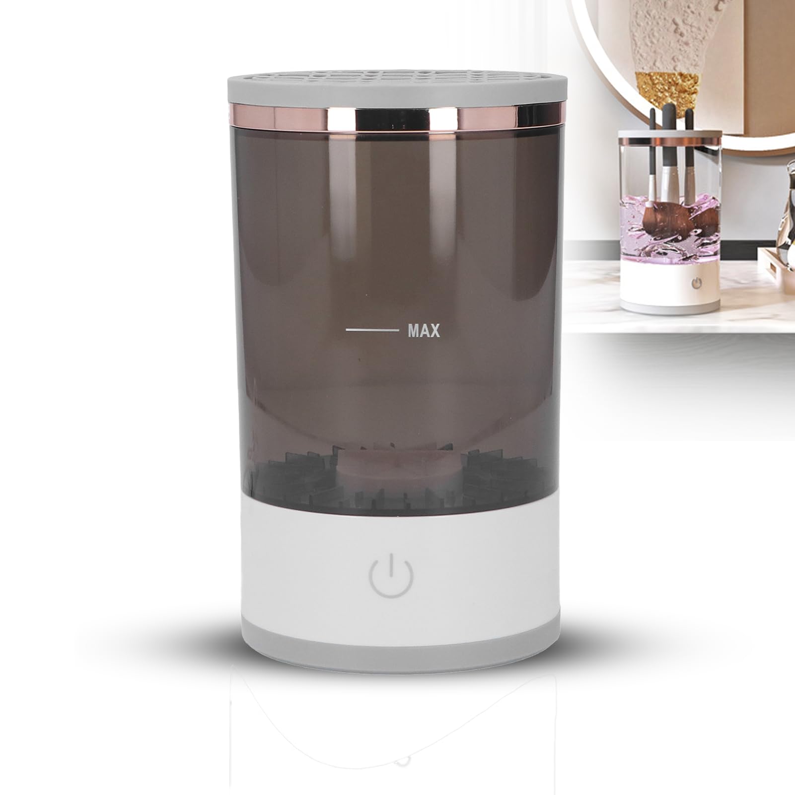 Limpiador de Brochas de Maquillaje, Máquina Limpiadora de Brochas Automática multifunción portátil, Máquina Giratoria Giratoria Automática Cosmética Eléctrica para Brochas de Todos los Tamaños