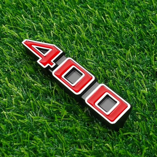 Image of Right & Left Rocker Panel Badge 3D Metal Emblems Nameplate Replacement for 3986990 1971-1975 inch400 inch 2Pc (Chrome Red)