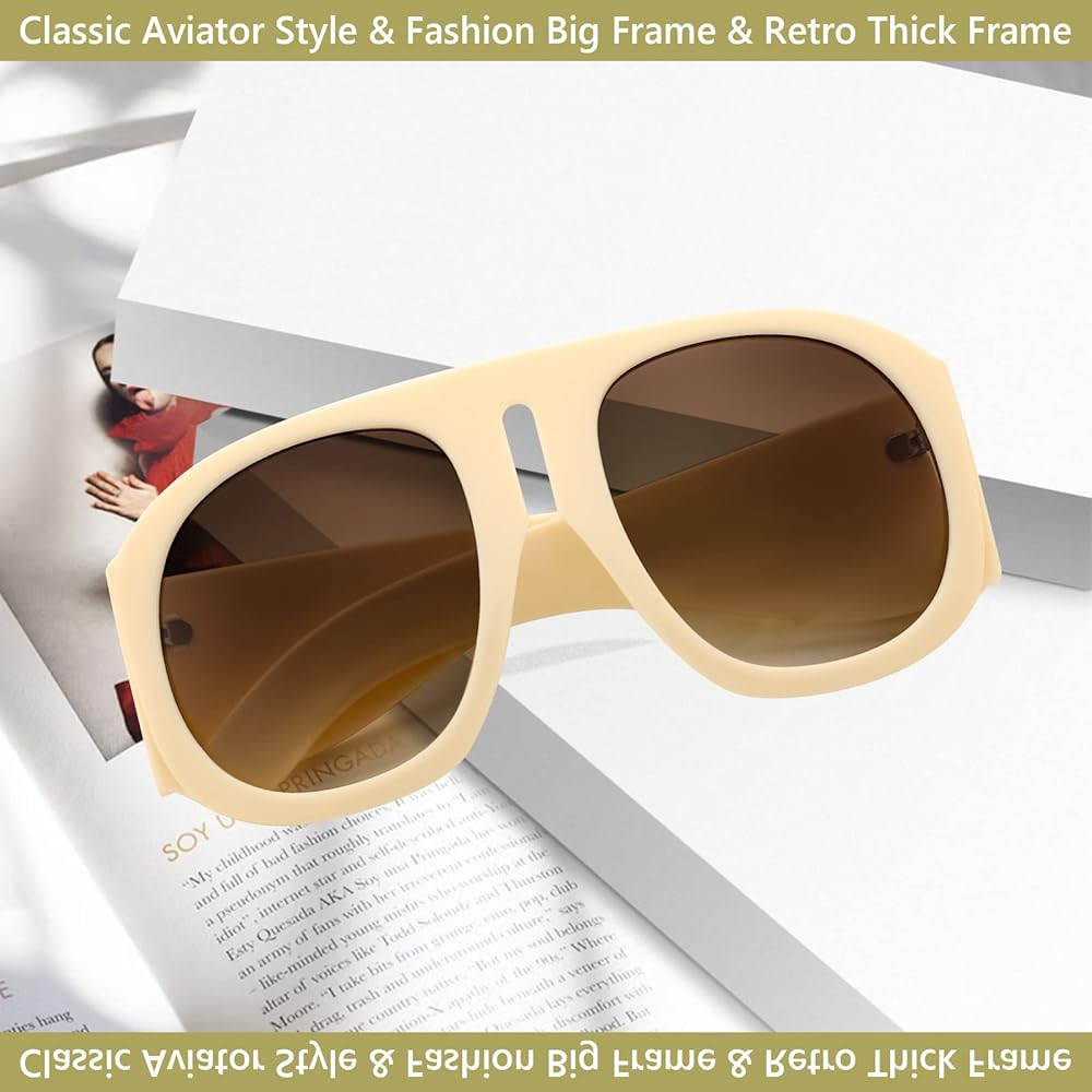 ●ANOETIC● GOLD LOGO BASIC BERET_IVORY Amazon.com: FEISEDY Vintage Square 70s Flat Aviator