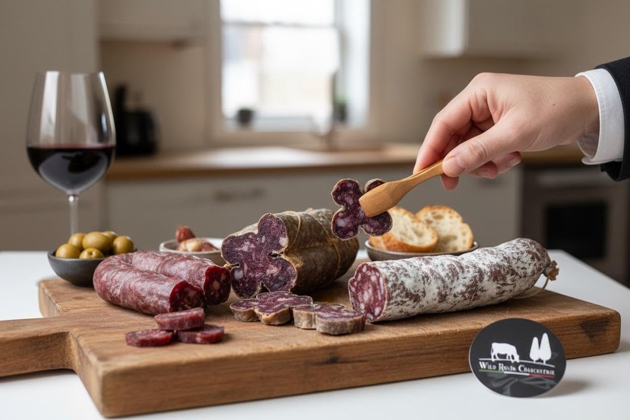 La Cigolina – Salame di Wagyu 200g + Salame di Frisona 400g | Salumi bovini artigianali 100% italiani | A basso contenuto di grassi, ricchi di gusto e Omega 3 | Stagionati e naturali