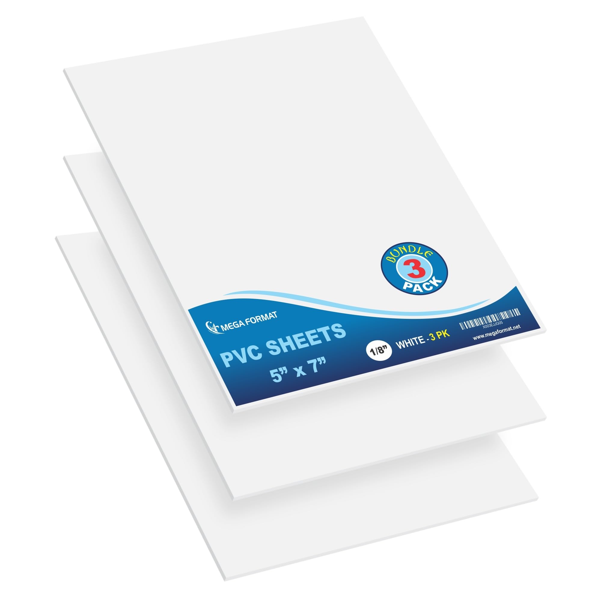 Mega Format PVC Sheets - Rigid White for Crafts & Signs -30