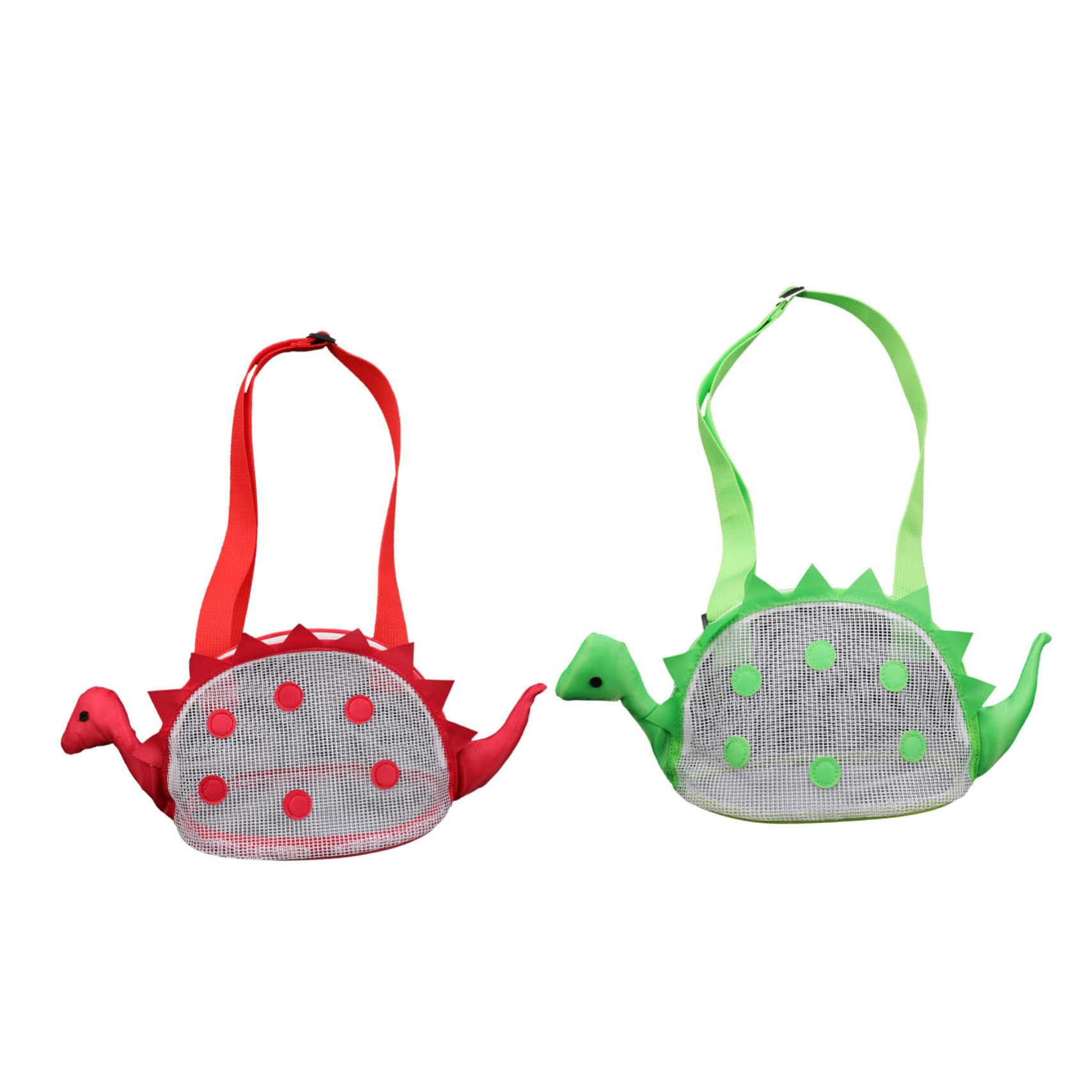 PartyKindom Cartoon Dinosaurs Mesh Bag Set 2 Boys and Girls Beach Bags for Shells Toys Breathable Water-resistant Easy to Store