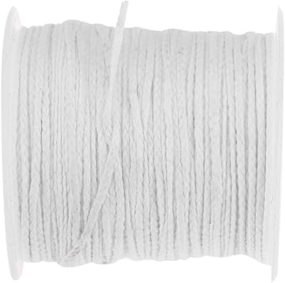 Candle Making Wicks, Braided Candle Wicks, 61m Natural Cotton Spool of Candle Core Candle Making Supplies for DIY Oil Lamps, No Smoke/Safe/Environmentally Friendly