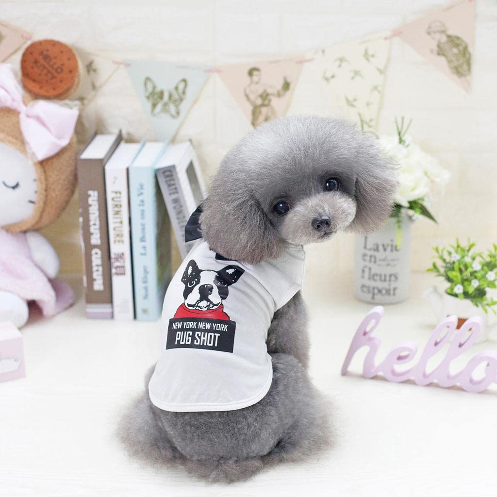 Alpha   tech  Bowknot Pattern  Pet  Puppy Dog Cat  Pet  Clothes Dress Vest T Shirt White XL