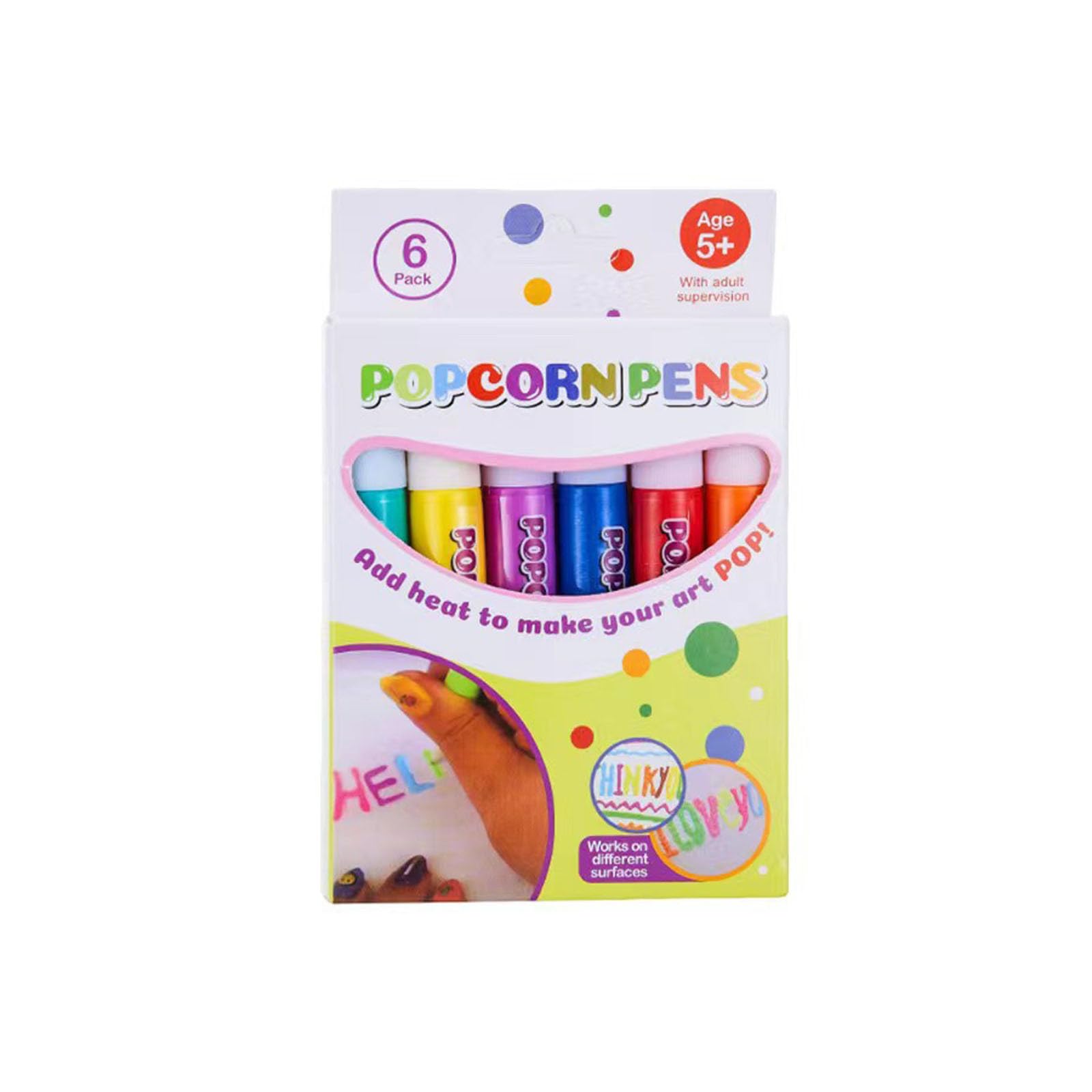 Popcorn Pens for Kids, 3D Relief Art Pens, Bubble Drawing Pen