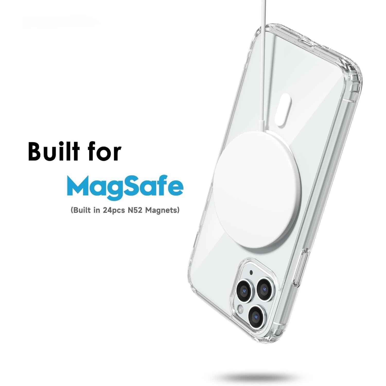 Amazon.com: oakxco for iPhone 12 Pro Max Case Clear Magnetic