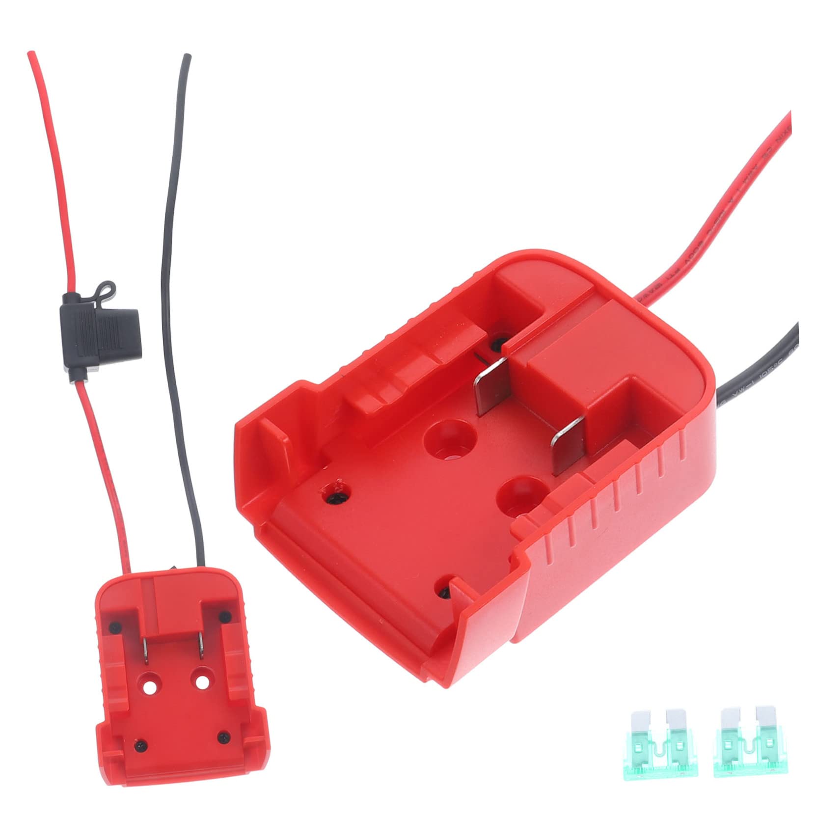 DOITOOL Adaptador De Corriente para Coche De 3 Piezas Conector De Batería De Plástico De 18 V Fácil De Instalar.