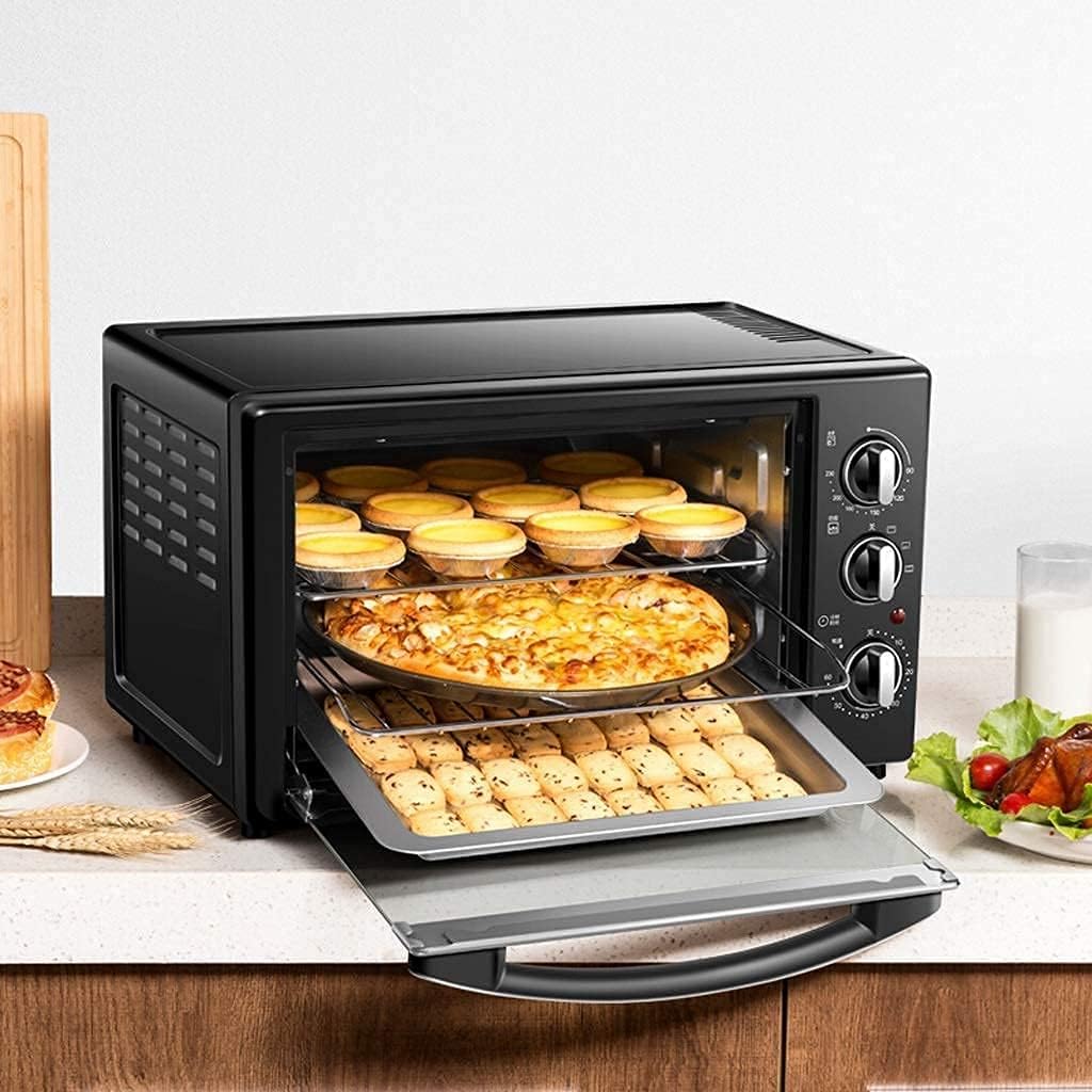 Mini 35L Electric Oven with Precision Temperature Control 90-230°C and 0-60min Timing 1500W Double-Layer Multi-Function Small Oven Black Commodity Code: LXJ-41 Aesthetic and l