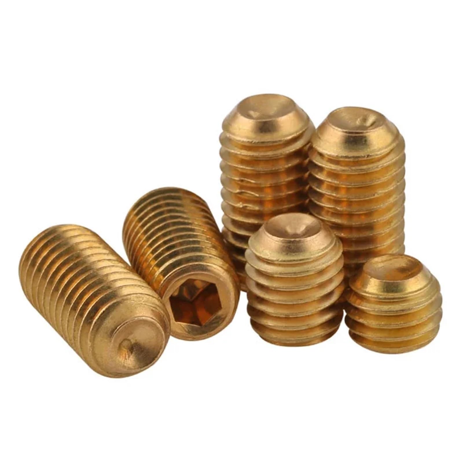10-100 Sztuk M4 X 0,7 4mm Z Litego Mosiądzu Śruba Dociskowa Cup Point Zestaw Gniazd Sześciokątnych Śruby DIN 916(M4X8mm-100pcs)